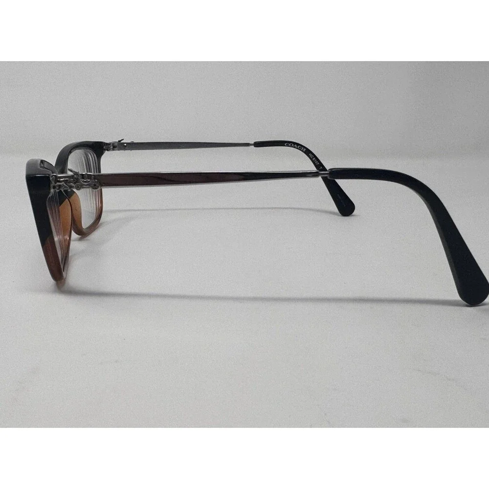 Coach Eyeglass Frames HC6107 52-17-140 Black Amber Glitter Gradient 5475